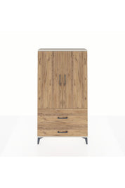 Arges Dolap Tek Raflı 2 Çekmeceli Tek Askılı 88x30x163 Aytaşı-Çam