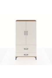 Arges Dolap Tek Raflı 2 Çekmeceli Tek Askılı 88x30x163 Çam-Aytaşı