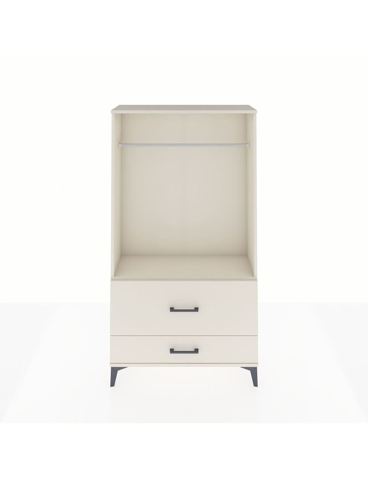 Arges Dolap Tek Raflı 2 Çekmeceli Tek Askılı 88x30x163 Aytaşı-Aytaşı