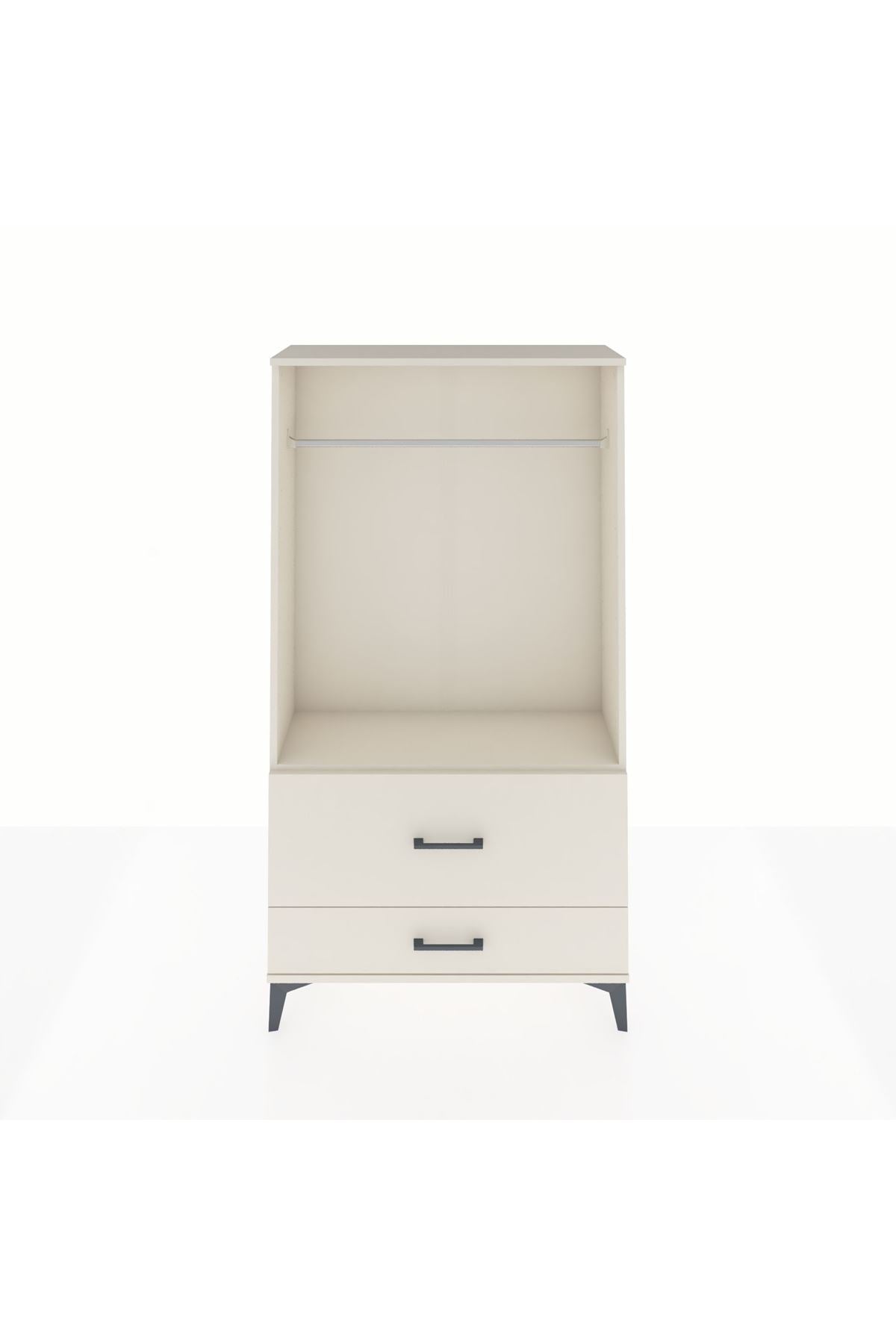 Arges Dolap Tek Raflı 2 Çekmeceli Tek Askılı 88x30x163 Aytaşı-Aytaşı