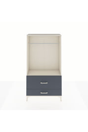 Arges Dolap Tek Raflı 2 Çekmeceli Tek Askılı 88x30x163 Aytaşı-Antrasit