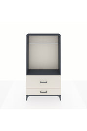 Arges Dolap Tek Raflı 2 Çekmeceli Tek Askılı 88x30x163 Antrasit-Aytaşı