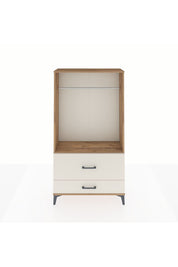 Arges Dolap Tek Raflı 2 Çekmeceli Tek Askılı 88x30x163 Çam-Aytaşı