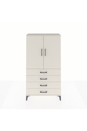 Arges Dolap Tek Raflı 4 Çekmeceli Tek Askılı 88x30x163 Aytaşı-Aytaşı