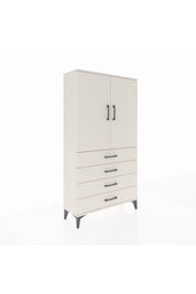 Arges Dolap Tek Raflı 4 Çekmeceli Tek Askılı 88x30x163 Aytaşı-Aytaşı