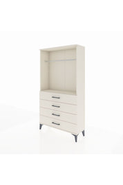 Arges Dolap Tek Raflı 4 Çekmeceli Tek Askılı 88x30x163 Aytaşı-Aytaşı