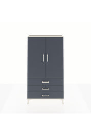 Arges Dolap Tek Raflı 3 Çekmeceli Tek Askılı 88x30x163 Aytaşı-Antrasit