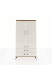 Arges Dolap Tek Raflı 3 Çekmeceli Tek Askılı 88x30x163 Çam-Aytaşı