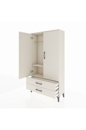 Arges Dolap 2 Raflı 2 Çekmeceli Tek Askılı 88x30x163 Aytaşı-Aytaşı