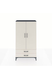 Arges Dolap 2 Raflı 2 Çekmeceli Tek Askılı 88x30x163 Antrasit-Aytaşı