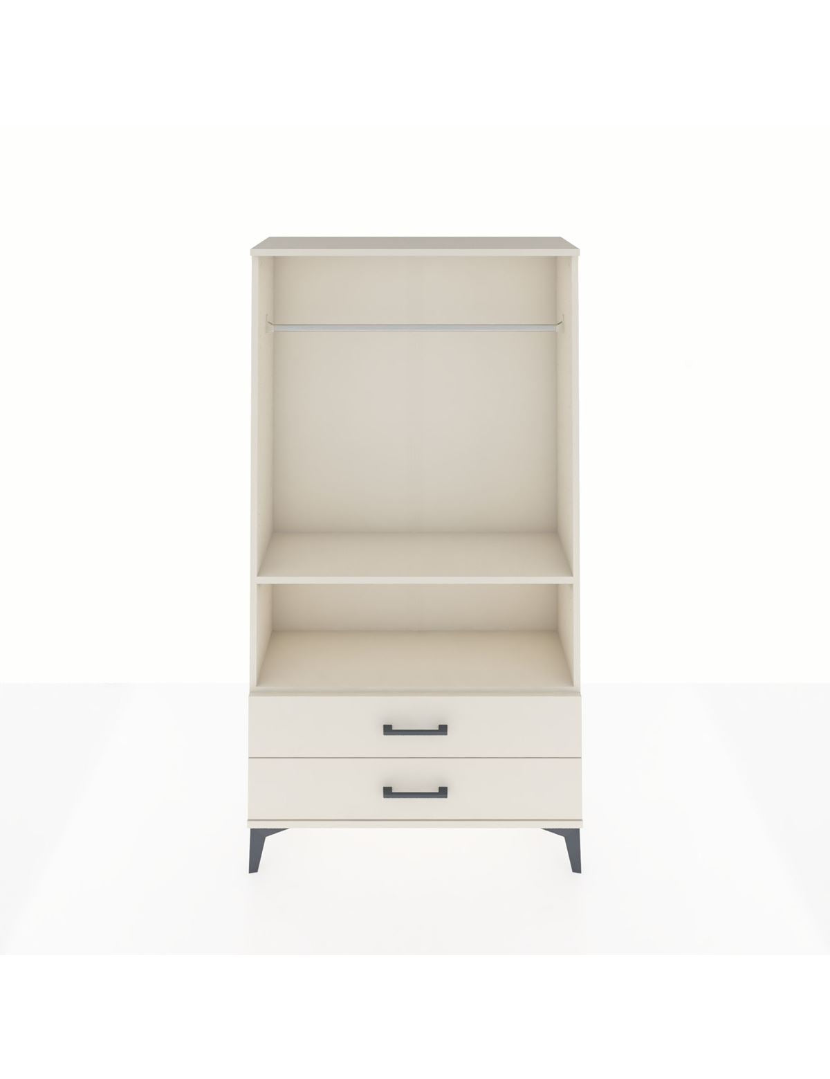 Arges Dolap 2 Raflı 2 Çekmeceli Tek Askılı 88x30x163 Aytaşı-Aytaşı