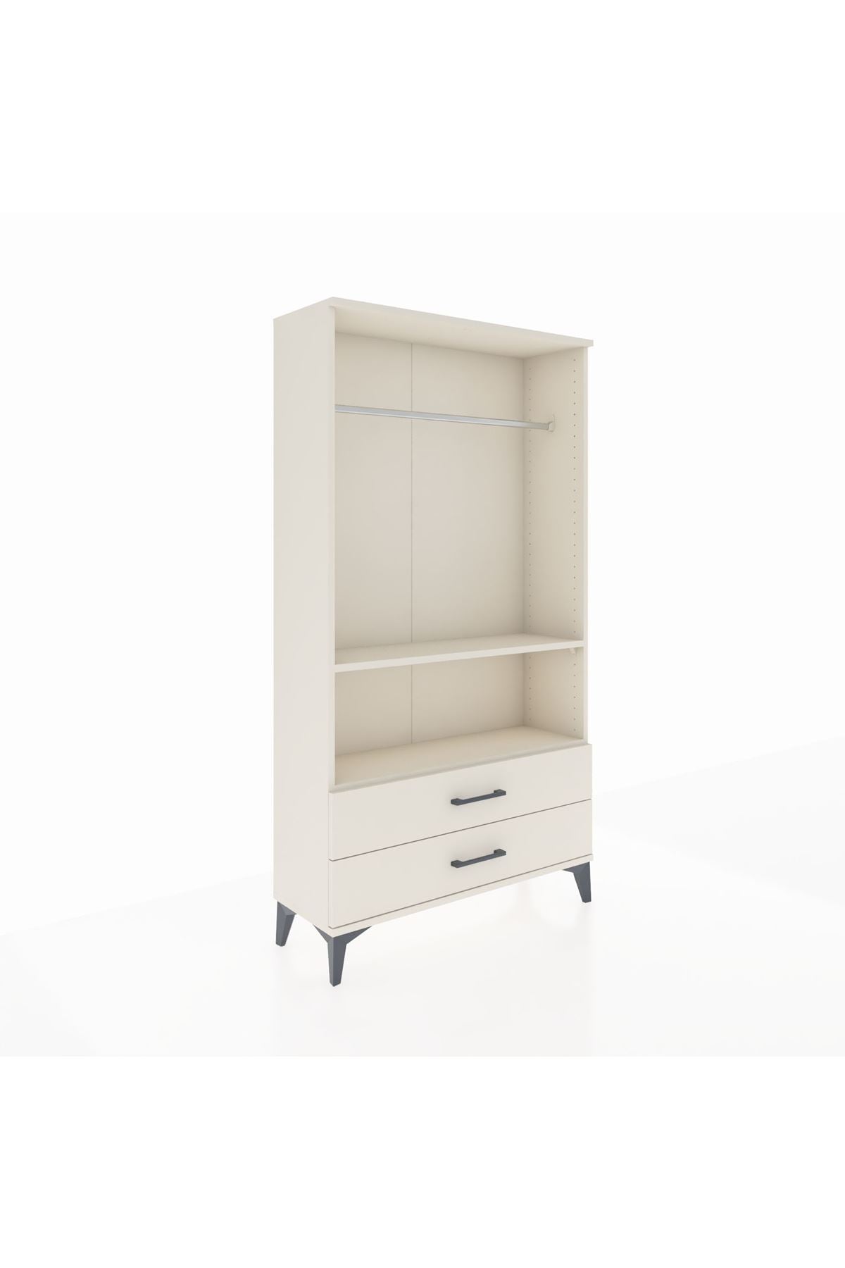 Arges Dolap 2 Raflı 2 Çekmeceli Tek Askılı 88x30x163 Aytaşı-Aytaşı