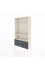 Arges Dolap 2 Raflı 2 Çekmeceli Tek Askılı 88x30x163 Aytaşı-Antrasit