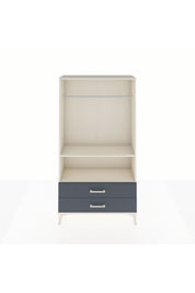 Arges Dolap 2 Raflı 2 Çekmeceli Tek Askılı 88x30x163 Aytaşı-Antrasit