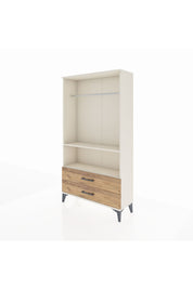 Arges Dolap 2 Raflı 2 Çekmeceli Tek Askılı 88x30x163 Aytaşı-Çam