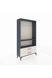 Arges Dolap 2 Raflı 2 Çekmeceli Tek Askılı 88x30x163 Antrasit-Aytaşı