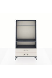 Arges Dolap 2 Raflı 2 Çekmeceli Tek Askılı 88x30x163 Antrasit-Aytaşı