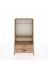Arges Dolap 2 Raflı 2 Çekmeceli Tek Askılı 88x30x163