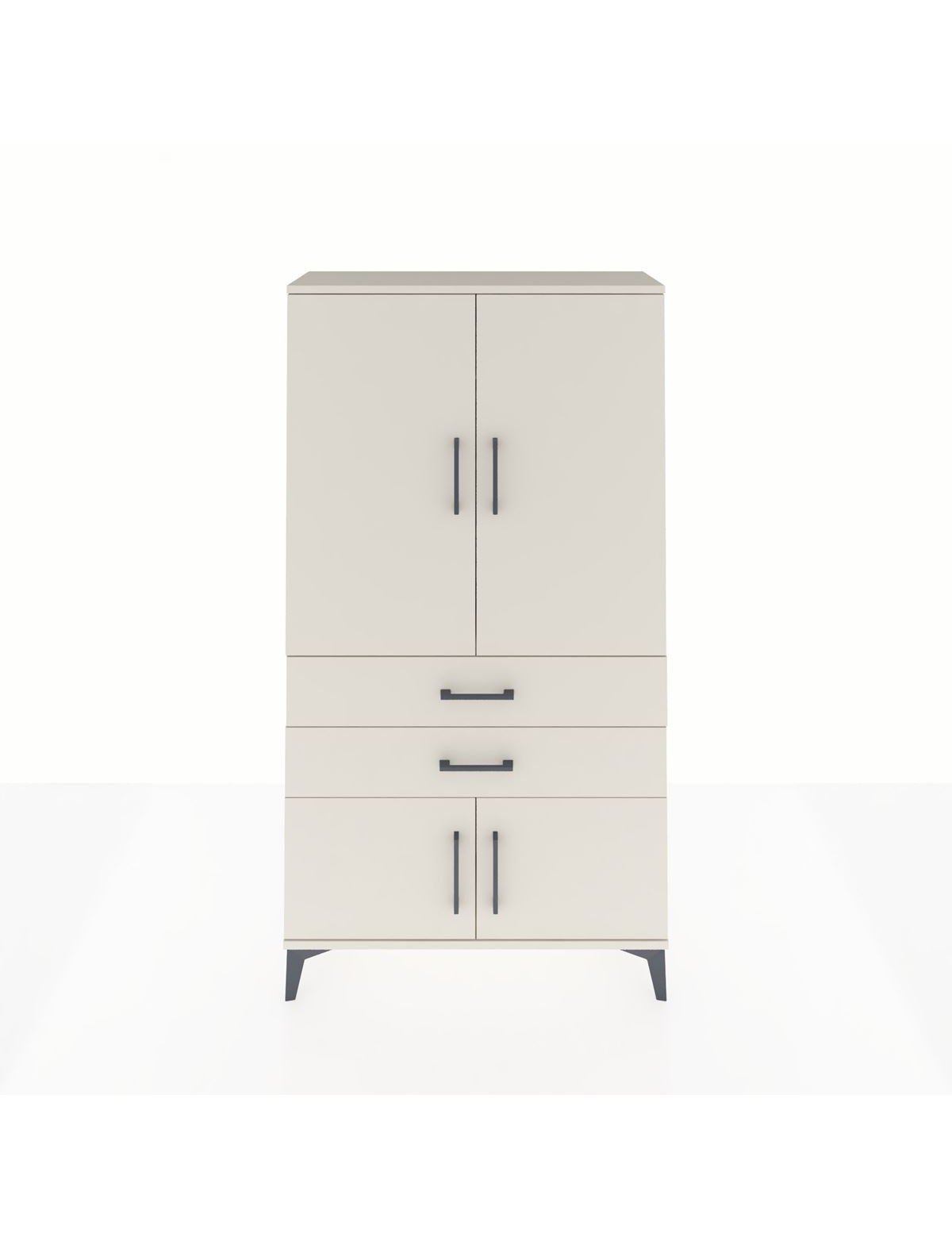 Arges Dolap Tek Raflı 2 Çekmeceli Tek Askılı 88x30x163 Aytaşı-Aytaşı