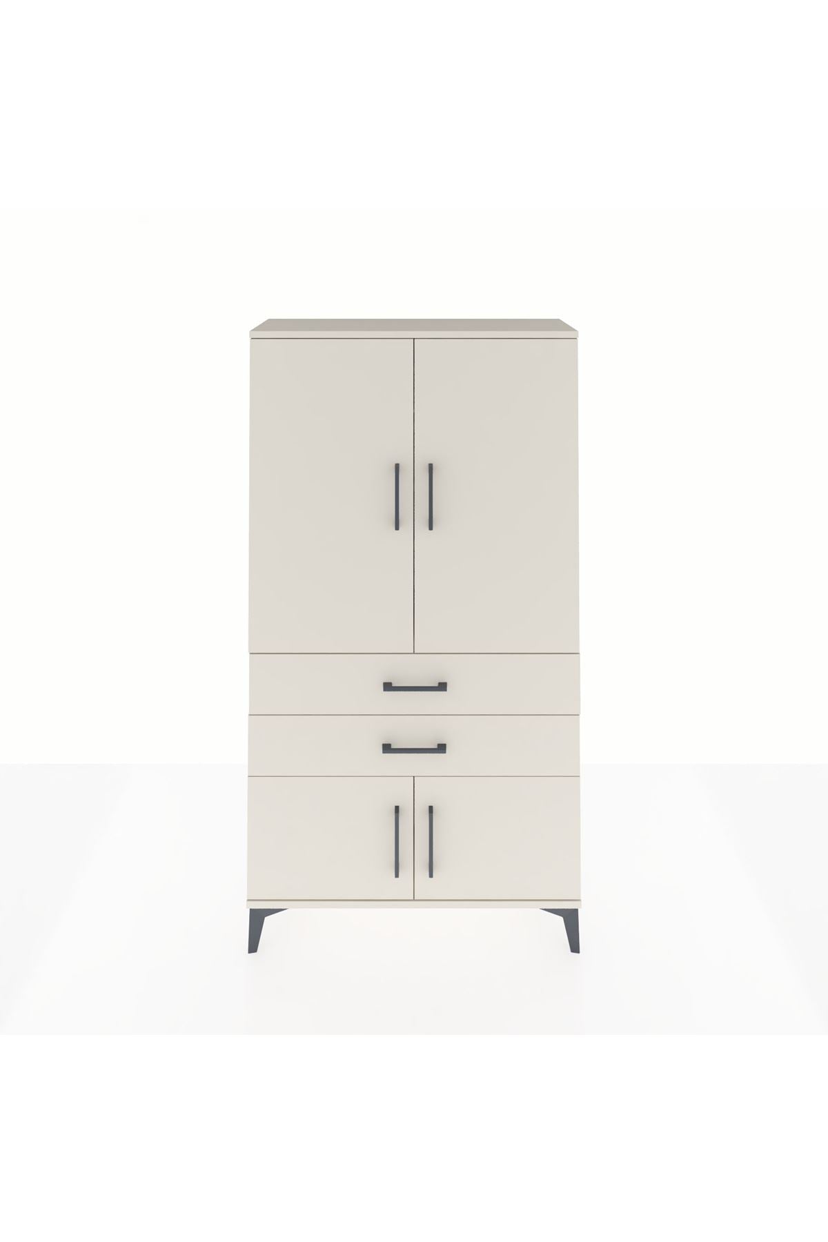 Arges Dolap Tek Raflı 2 Çekmeceli Tek Askılı 88x30x163 Aytaşı-Aytaşı