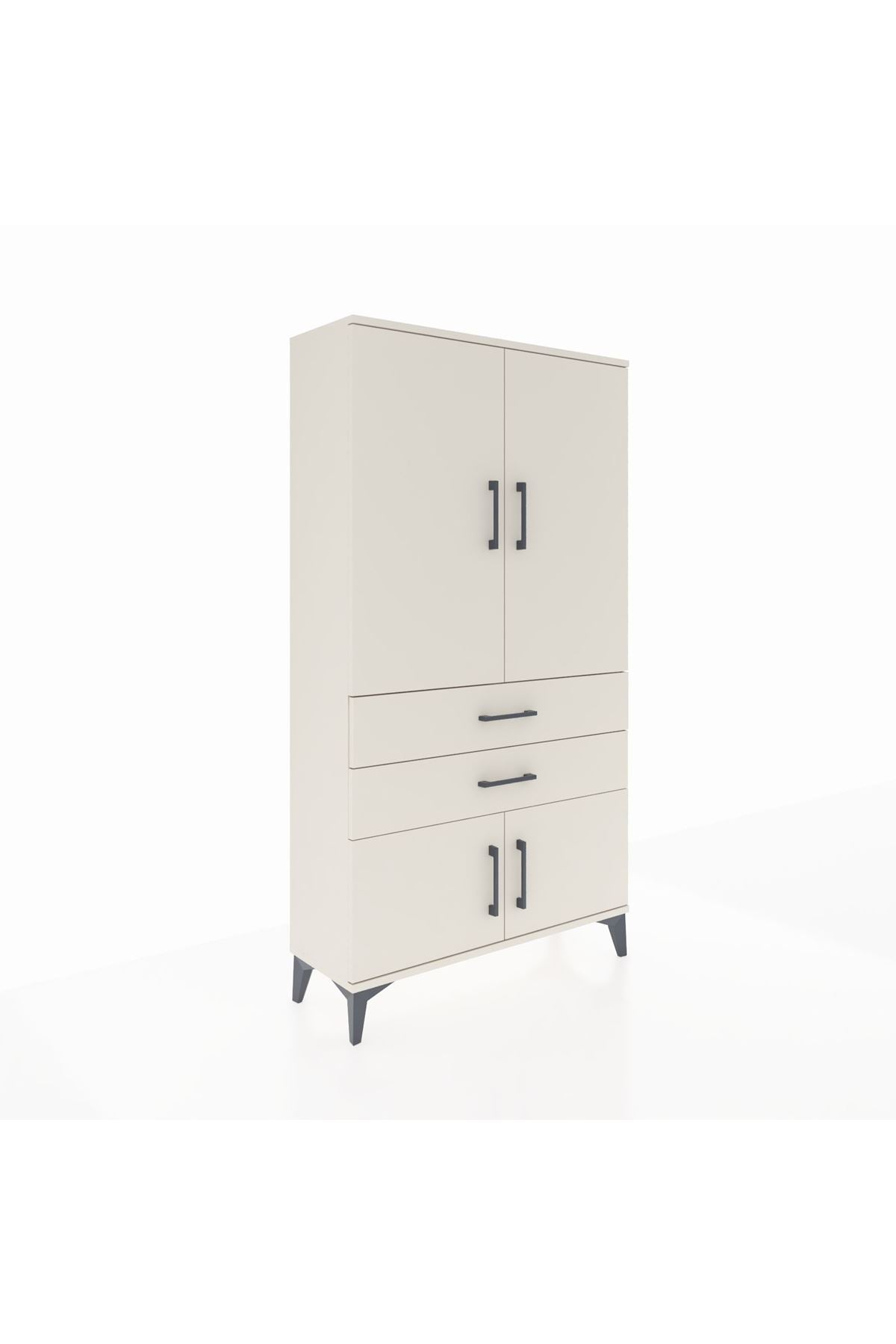 Arges Dolap Tek Raflı 2 Çekmeceli Tek Askılı 88x30x163 Aytaşı-Aytaşı