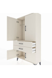 Arges Dolap Tek Raflı 2 Çekmeceli Tek Askılı 88x30x163 Aytaşı-Aytaşı