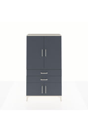 Arges Dolap Tek Raflı 2 Çekmeceli Tek Askılı 88x30x163 Aytaşı-Antrasit