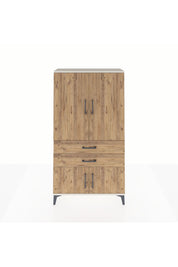Arges Dolap Tek Raflı 2 Çekmeceli Tek Askılı 88x30x163 Aytaşı-Çam