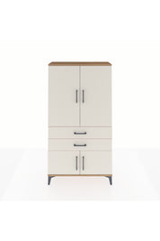 Arges Dolap Tek Raflı 2 Çekmeceli Tek Askılı 88x30x163 Çam-Aytaşı