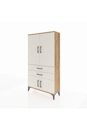 Arges Dolap Tek Raflı 2 Çekmeceli Tek Askılı 88x30x163 Çam-Aytaşı