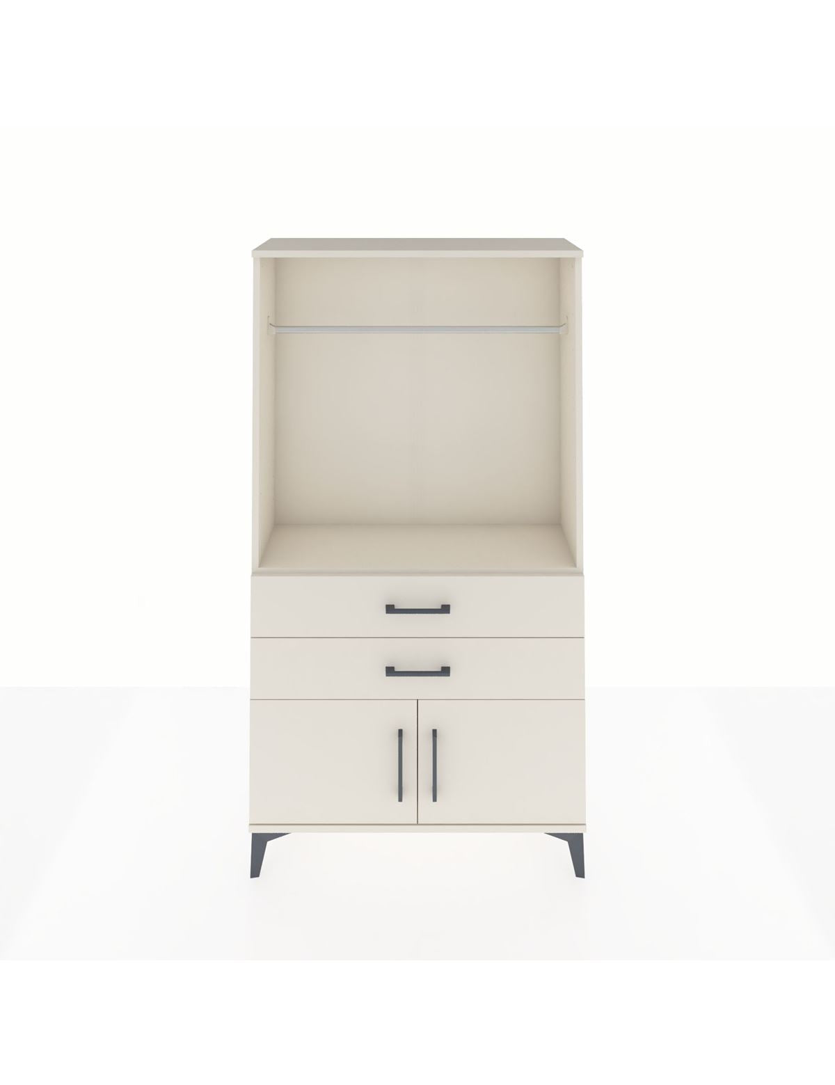 Arges Dolap Tek Raflı 2 Çekmeceli Tek Askılı 88x30x163 Aytaşı-Aytaşı