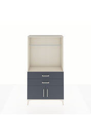 Arges Dolap Tek Raflı 2 Çekmeceli Tek Askılı 88x30x163 Aytaşı-Antrasit