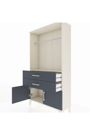 Arges Dolap Tek Raflı 2 Çekmeceli Tek Askılı 88x30x163 Aytaşı-Antrasit