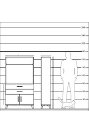 Arges Dolap Tek Raflı 2 Çekmeceli Tek Askılı 88x30x163 Aytaşı-Antrasit
