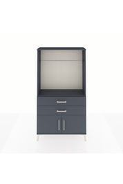 Arges Dolap Tek Raflı 2 Çekmeceli Tek Askılı 88x30x163 Antrasit-Antrasit