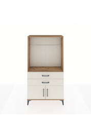 Arges Dolap Tek Raflı 2 Çekmeceli Tek Askılı 88x30x163 Çam-Aytaşı