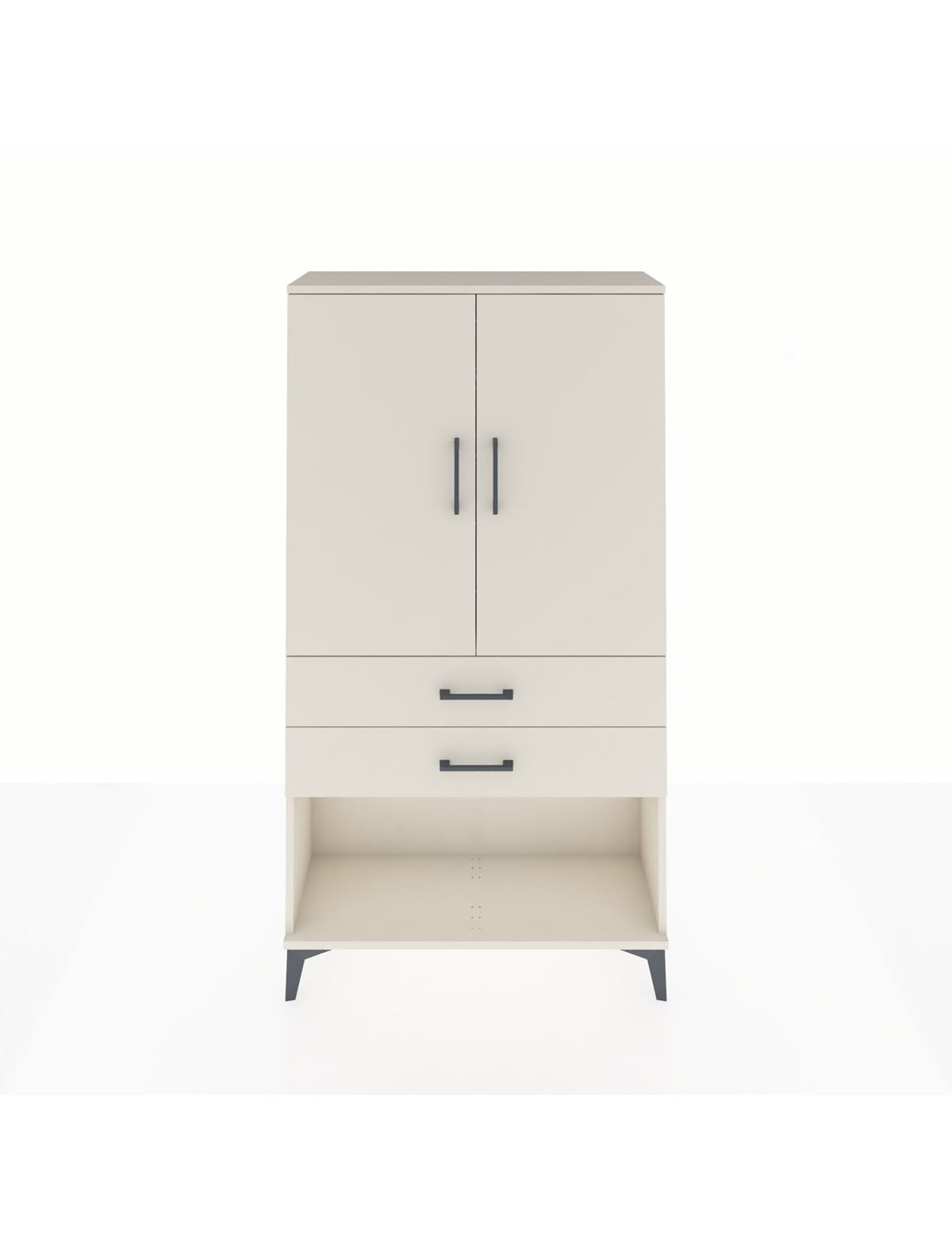 Arges Dolap Tek Raflı 2 Çekmeceli Tek Askılı 88x30x163 Aytaşı-Aytaşı