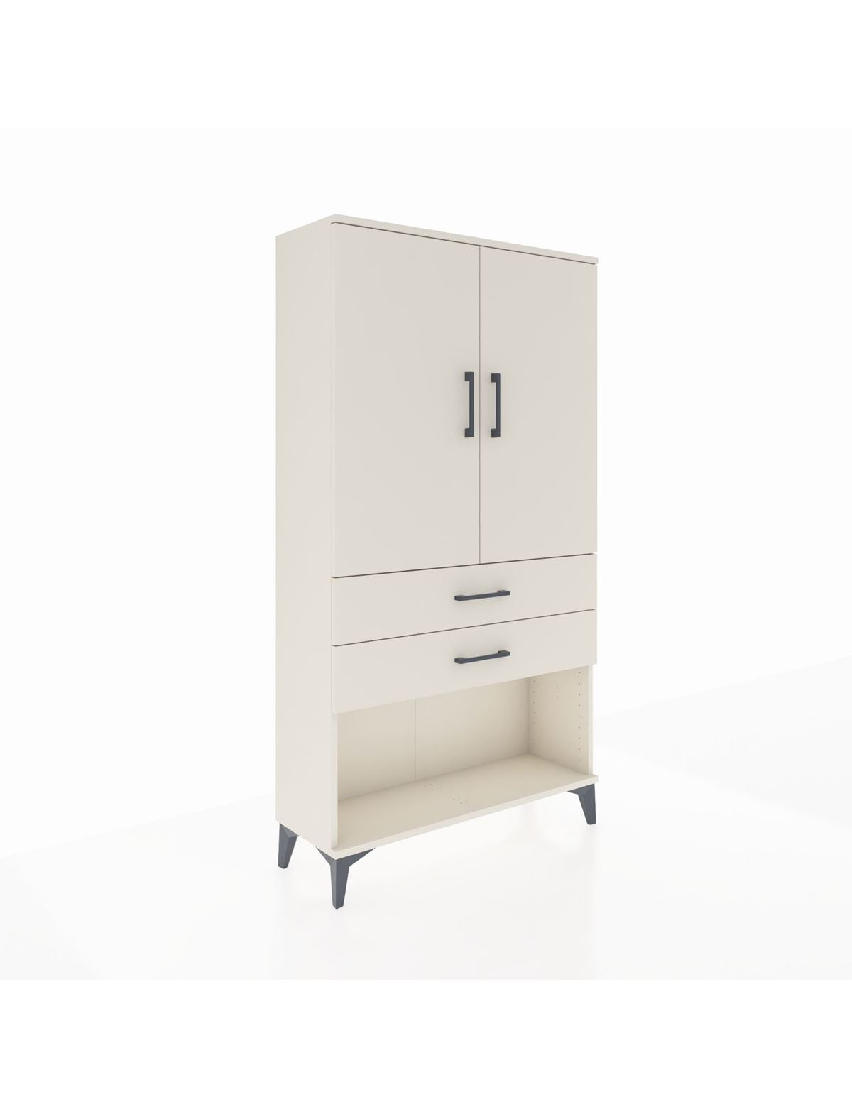 Arges Dolap Tek Raflı 2 Çekmeceli Tek Askılı 88x30x163 Aytaşı-Aytaşı