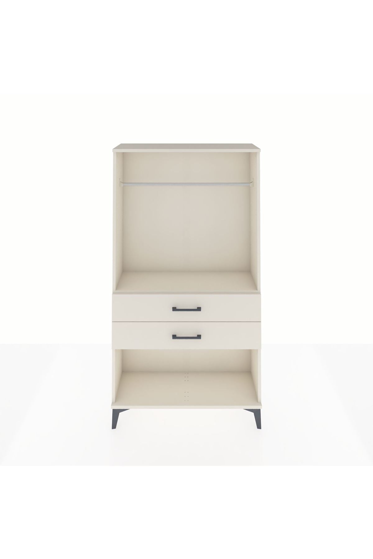 Arges Dolap Tek Raflı 2 Çekmeceli Tek Askılı 88x30x163 Aytaşı-Aytaşı