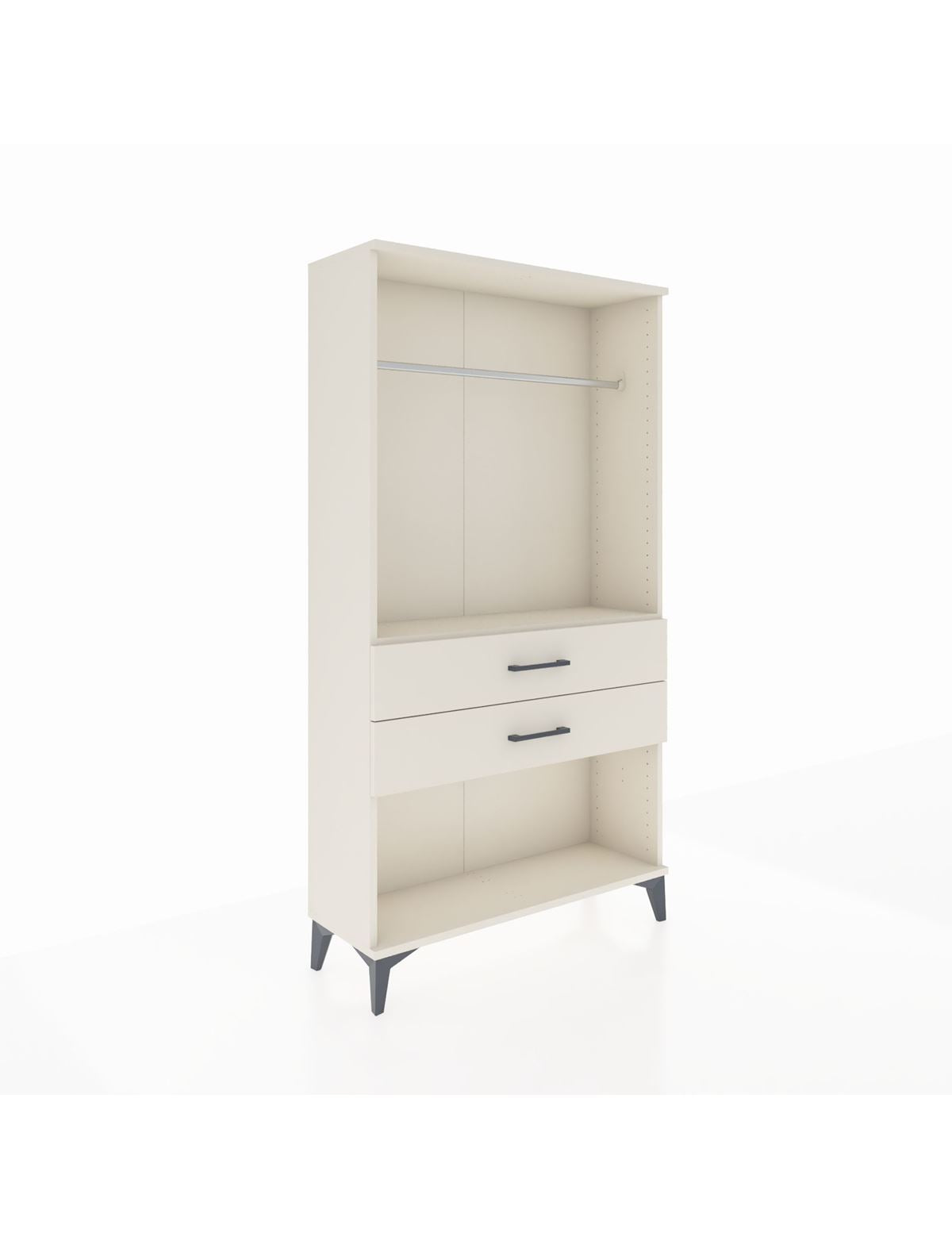 Arges Dolap Tek Raflı 2 Çekmeceli Tek Askılı 88x30x163 Aytaşı-Aytaşı