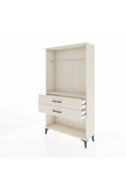 Arges Dolap Tek Raflı 2 Çekmeceli Tek Askılı 88x30x163 Aytaşı-Aytaşı