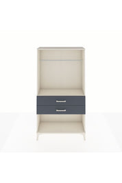 Arges Dolap Tek Raflı 2 Çekmeceli Tek Askılı 88x30x163 Aytaşı-Antrasit