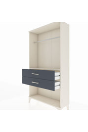 Arges Dolap Tek Raflı 2 Çekmeceli Tek Askılı 88x30x163 Aytaşı-Antrasit