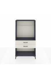 Arges Dolap Tek Raflı 2 Çekmeceli Tek Askılı 88x30x163 Antrasit-Aytaşı