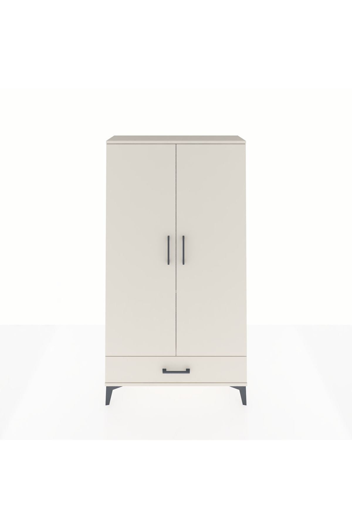 Arges Dolap 2 Raflı Tek Çekmeceli Tek Askılı 88x30x163 Aytaşı-Aytaşı