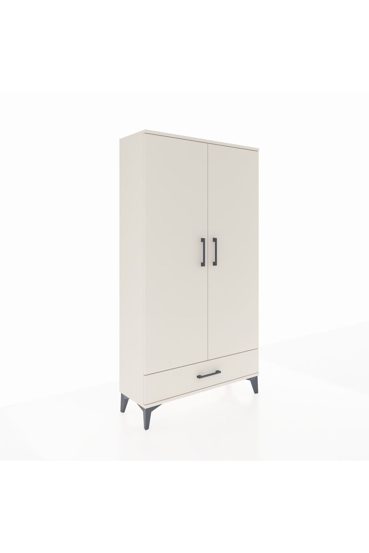 Arges Dolap 2 Raflı Tek Çekmeceli Tek Askılı 88x30x163 Aytaşı-Aytaşı