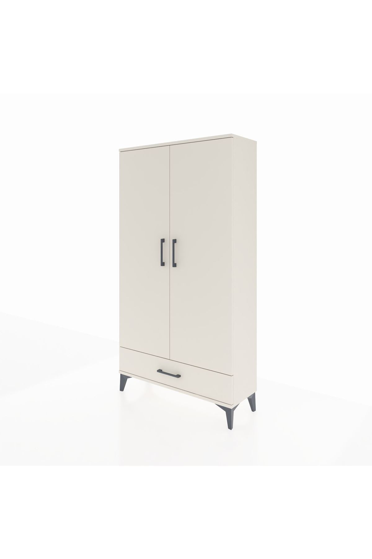 Arges Dolap 2 Raflı Tek Çekmeceli Tek Askılı 88x30x163 Aytaşı-Aytaşı