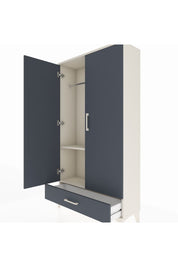 Arges Dolap 2 Raflı Tek Çekmeceli Tek Askılı 88x30x163 Aytaşı-Antrasit