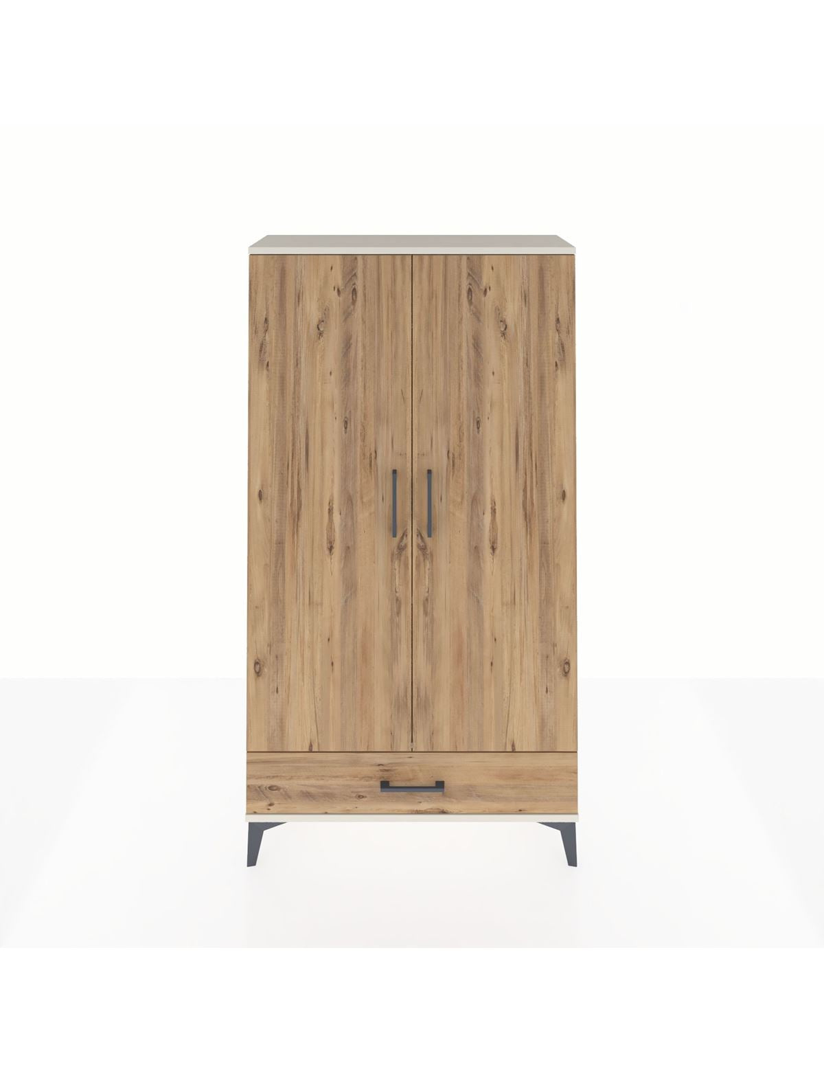 Arges Dolap 2 Raflı Tek Çekmeceli Tek Askılı 88x30x163 Aytaşı-Çam