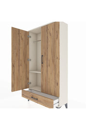 Arges Dolap 2 Raflı Tek Çekmeceli Tek Askılı 88x30x163 Aytaşı-Çam